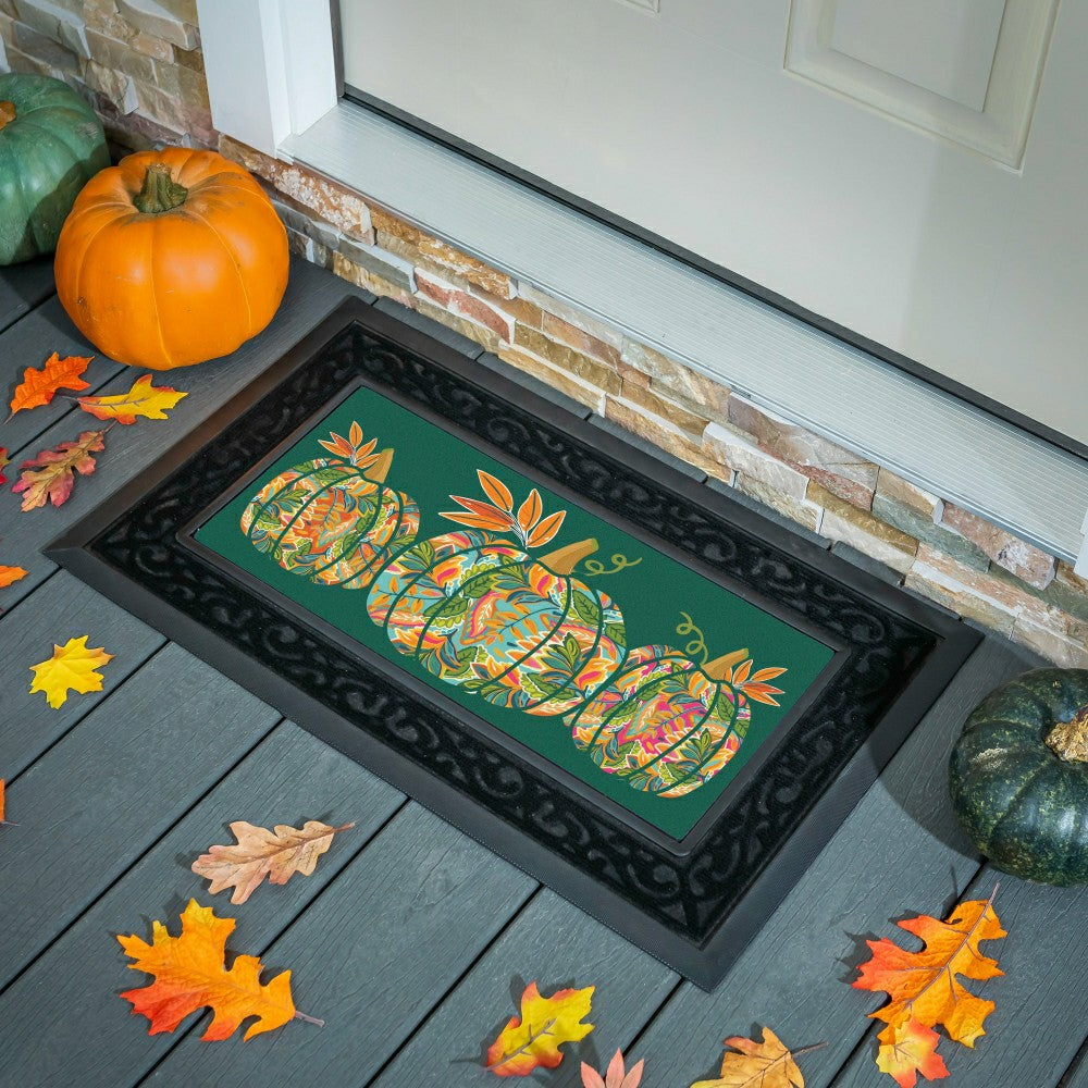 Plow & Hearth 22X10” FLOCKED COIRSASSAFRAS MAT