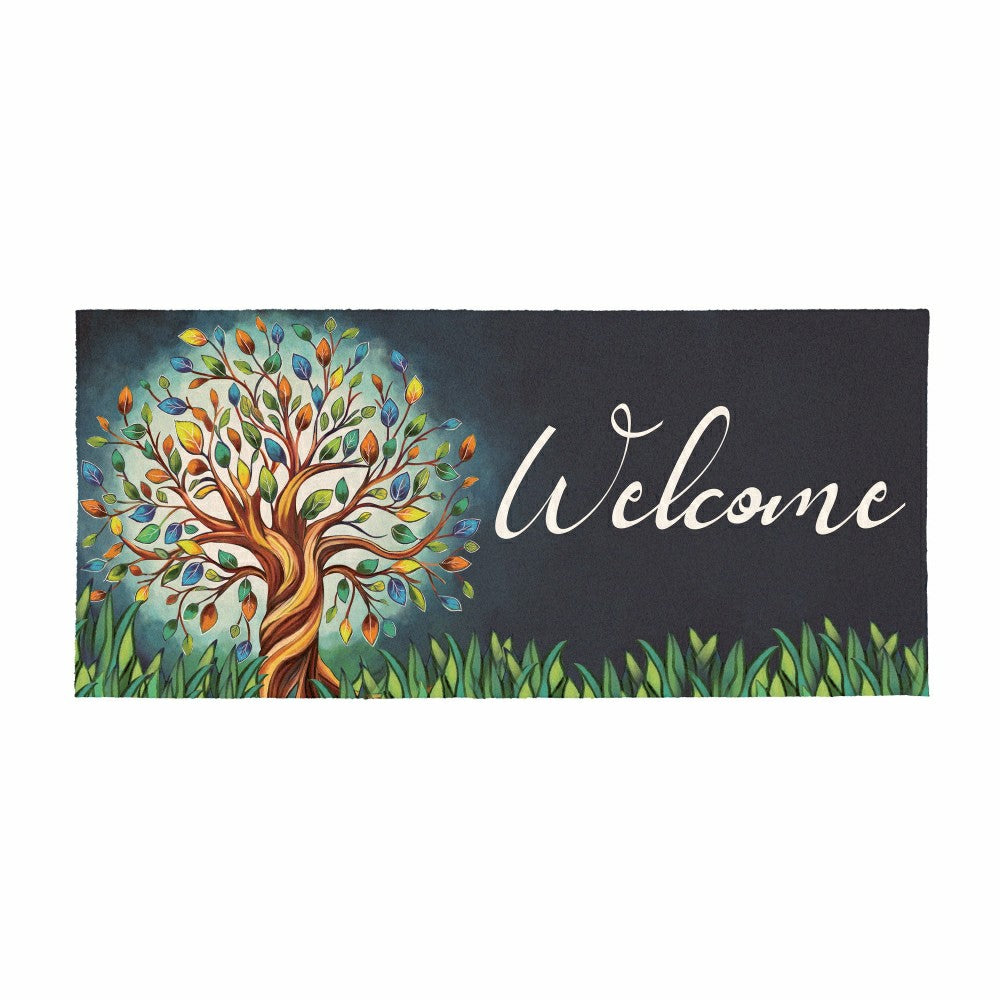 Plow & Hearth 22X10” FLOCKED COIRSASSAFRAS MAT