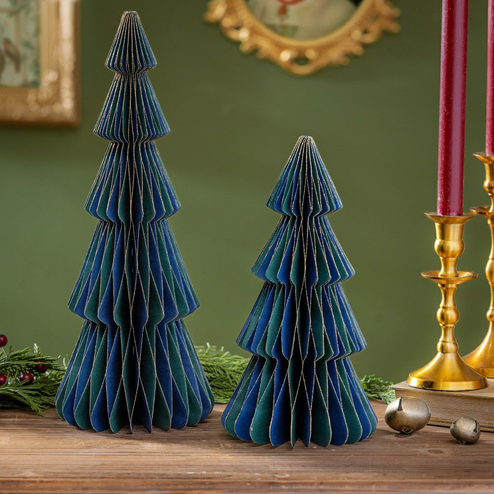 Plow & Hearth Joyful Traditions Table Décor Tree Foldable Paper Set