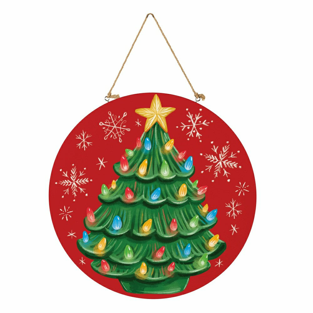 Plow & Hearth Christmas tree Door Décor,18"