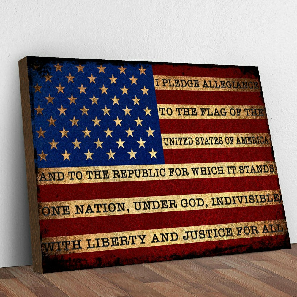 Plow & Hearth I Pledge Allegiance To The Flag Of USA Sign