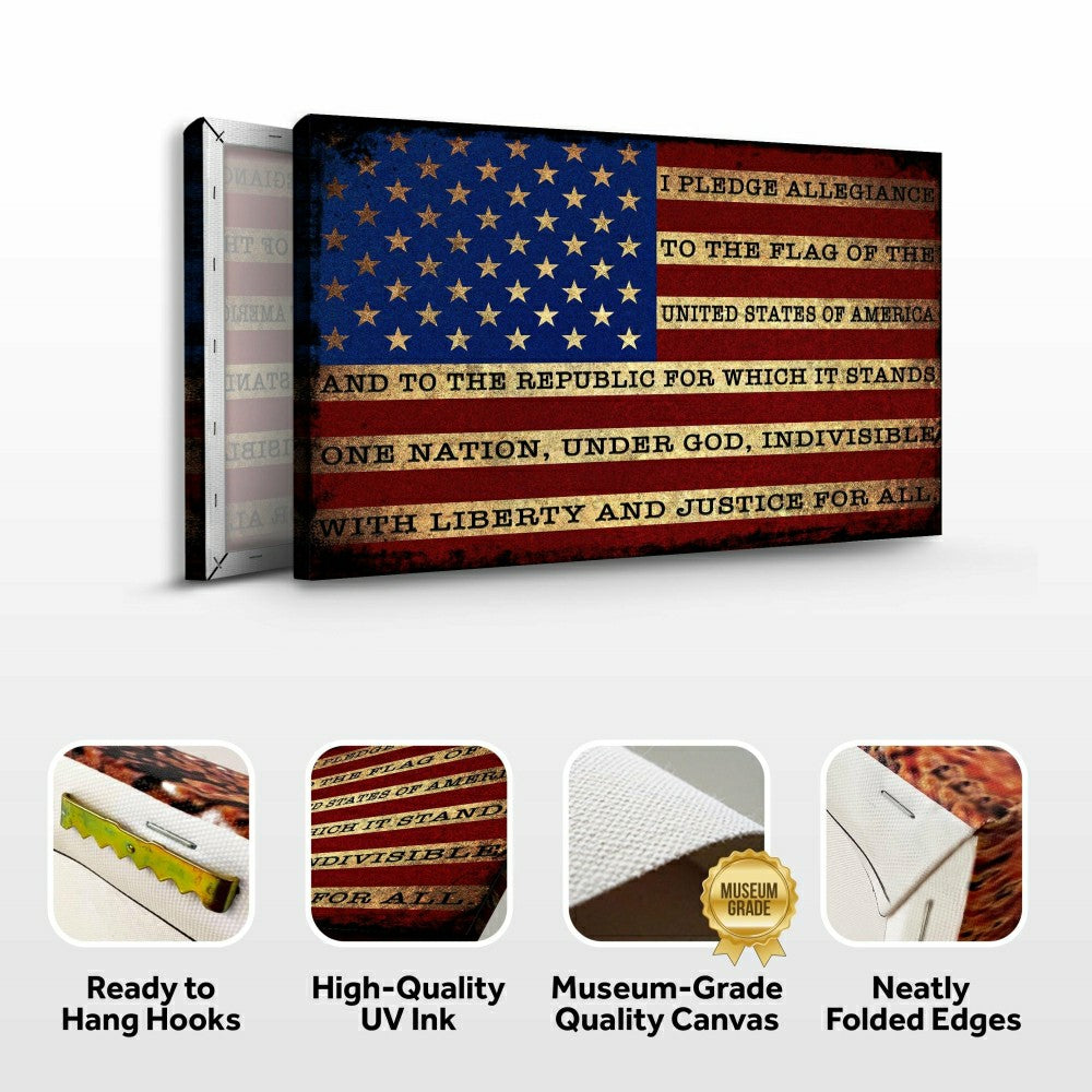 Plow & Hearth I Pledge Allegiance To The Flag Of USA Sign
