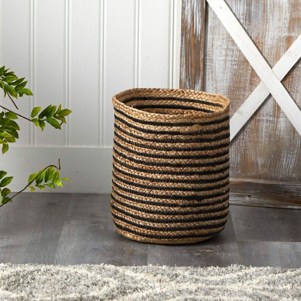 Plow & Hearth 13.5” Handmade Natural Jute Planter
