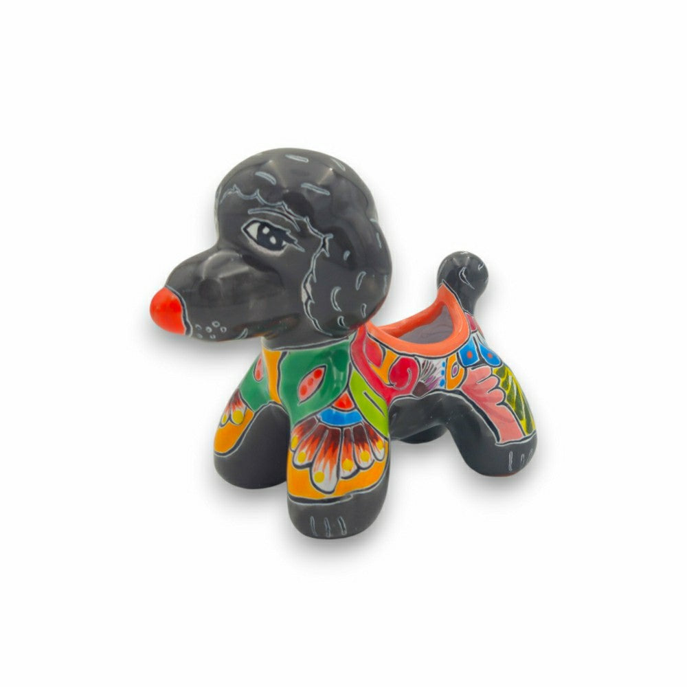 Plow & Hearth Colorful Talavera Poodle Planter