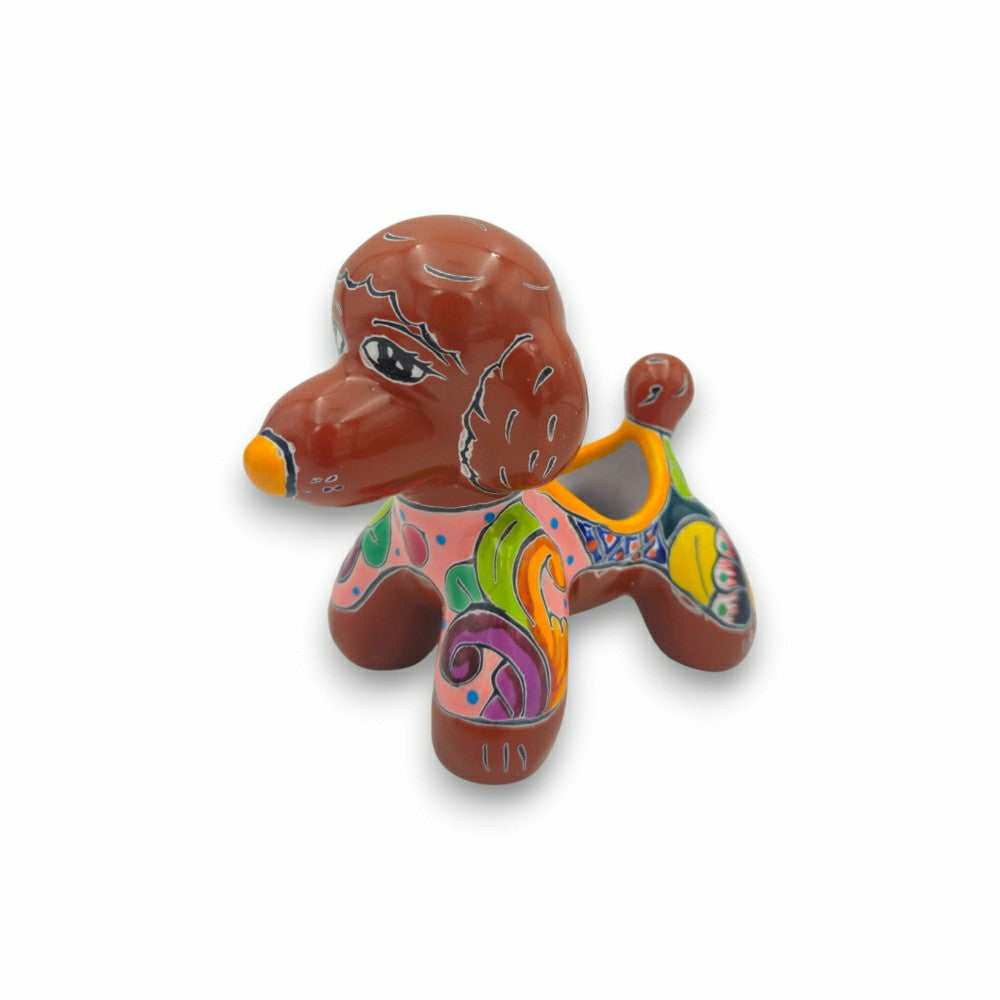 Plow & Hearth Colorful Talavera Poodle Planter