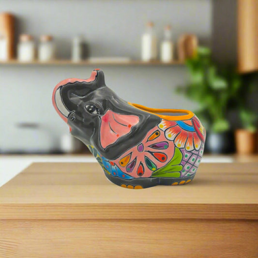 Plow & Hearth Talavera Elephant Planter