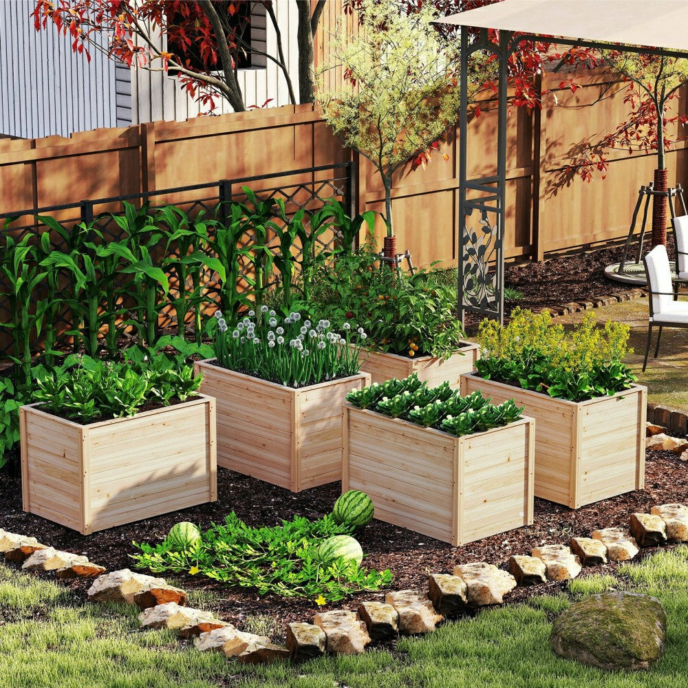 Plow & Hearth Wooden Raised Garden Bed