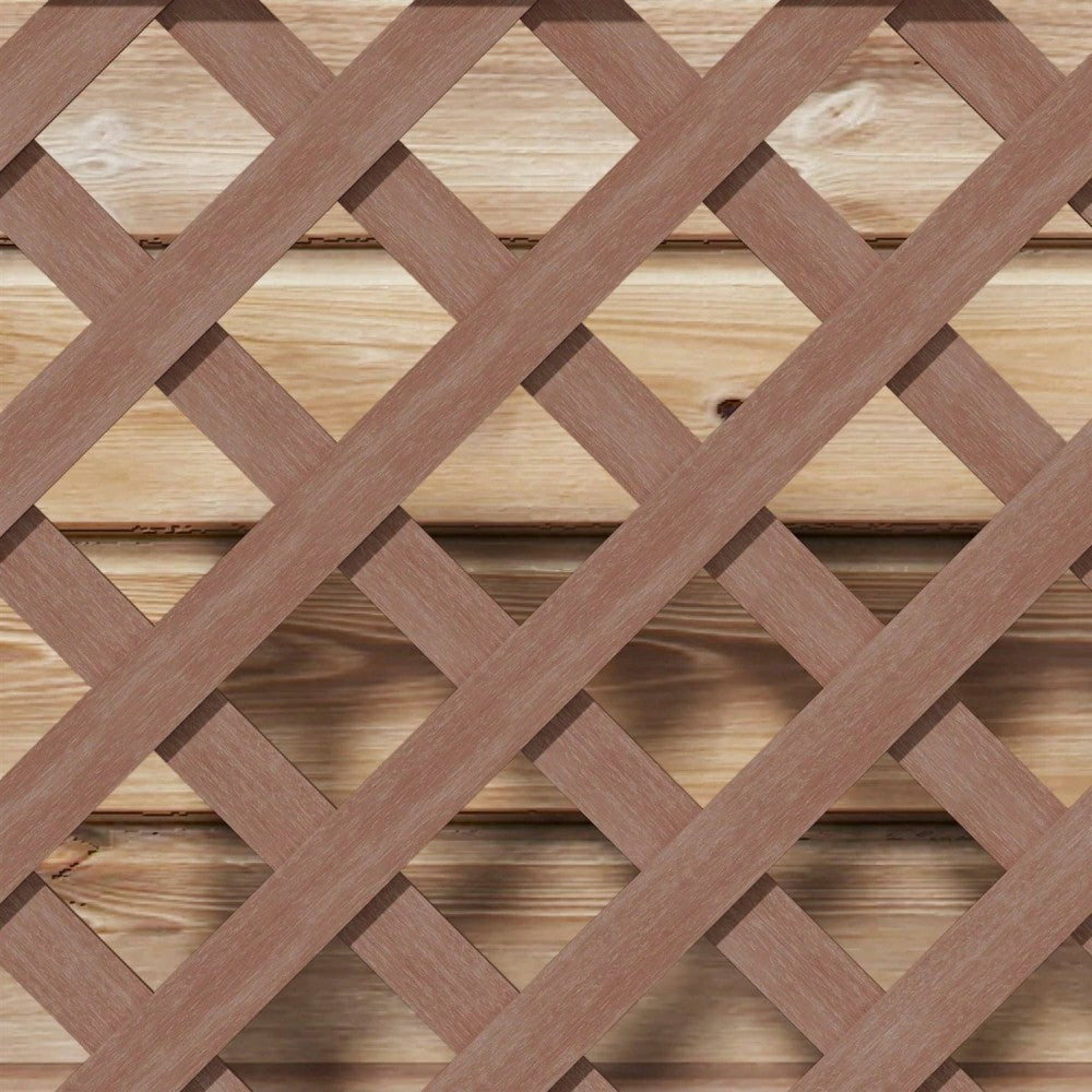 Plow & Hearth Wood Raised Garden Bed with Lattice Trellis