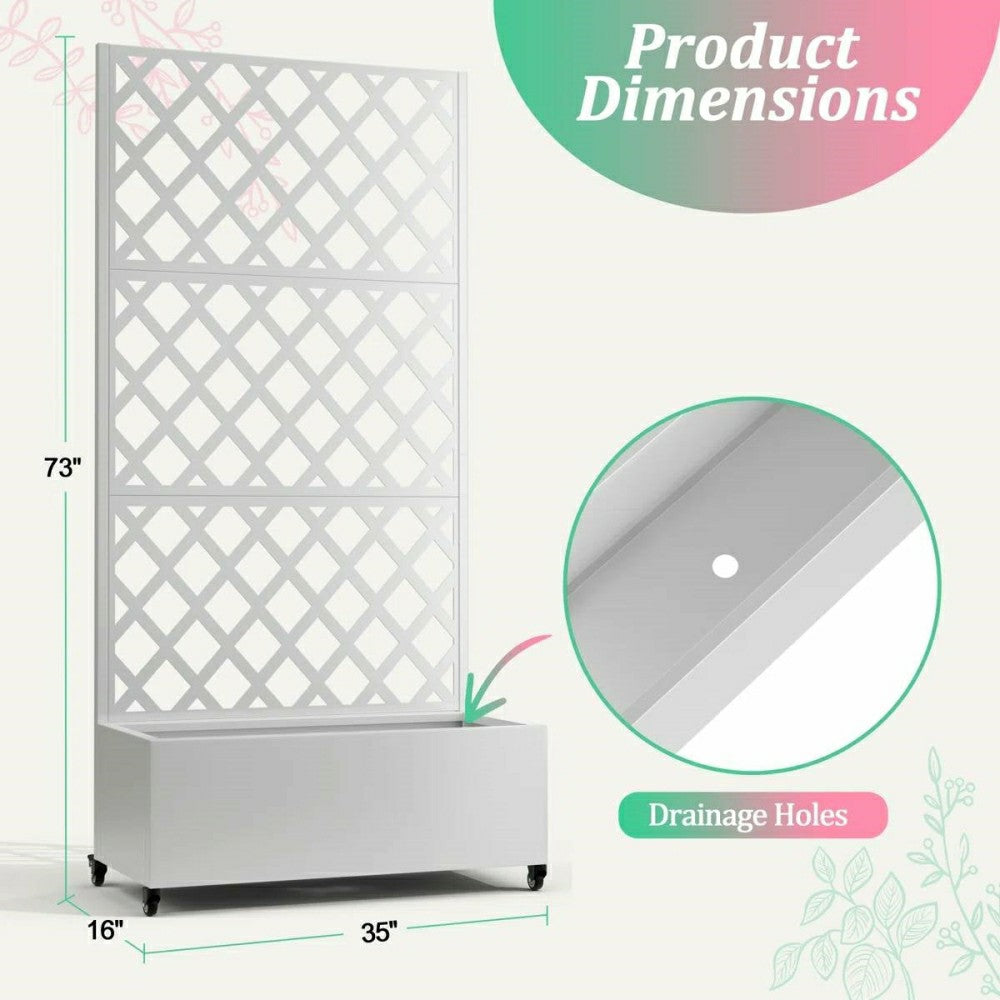 Plow & Hearth Metal Outdoor Raised Garden Bed with Trellis