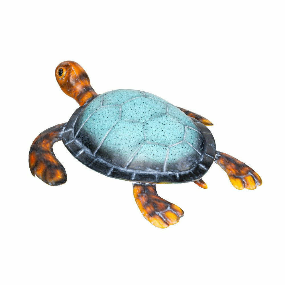 Plow & Hearth Metal Vivid Sea Turtle Garden Statue