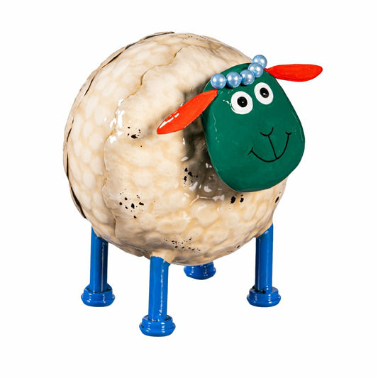 Plow & Hearth Metal Colorful Sheep Garden Statue