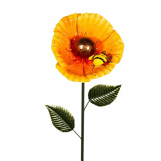 Plow & Hearth Metal Garden Stake with Bee
