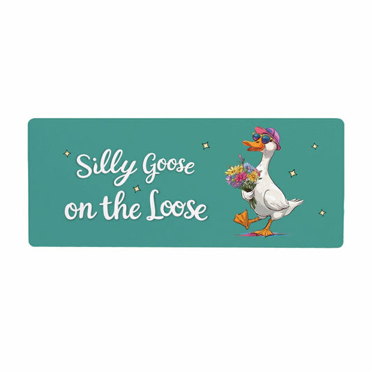 Plow & Hearth Silly Goose on the Loose PVC Horizontal Yard Sign, 20"Wx 8"H