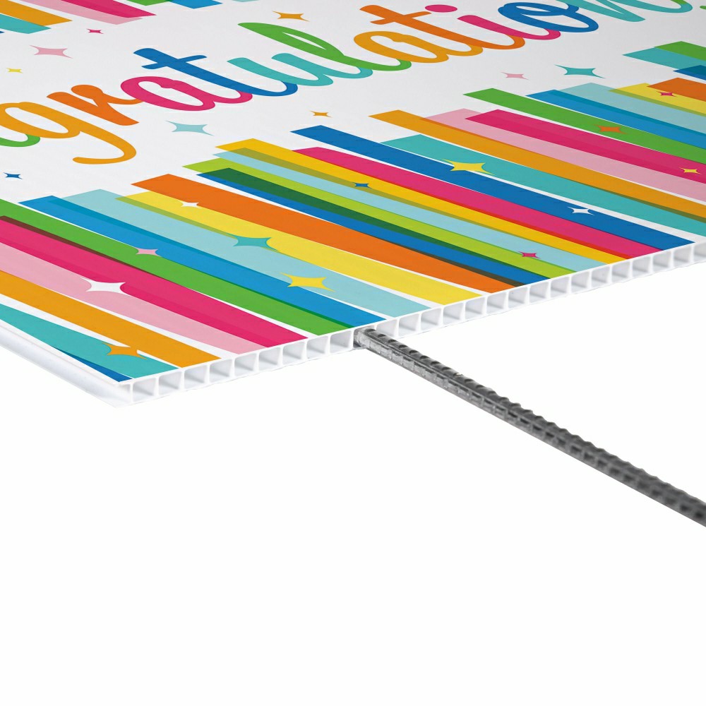 Plow & Hearth This Calls For Cake Yard Sign with H-Stake, "Congratulations!", 24"x18