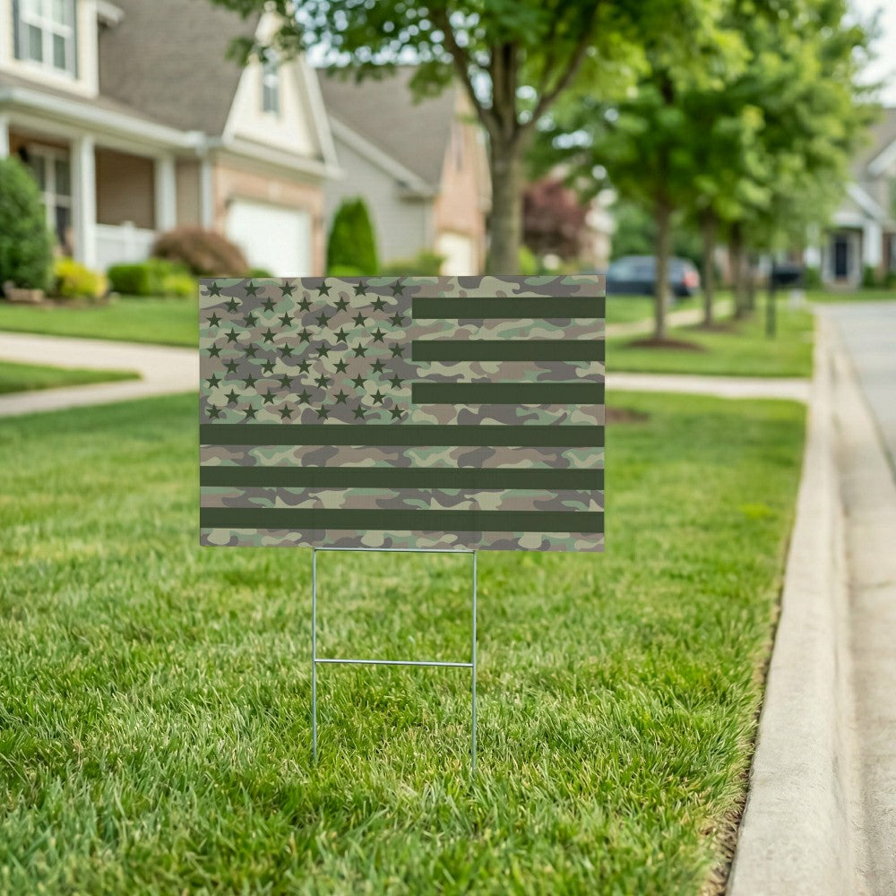 Plow & Hearth Red White & Bloom Yard Sign with H-Stake, Flag, 24"x18"