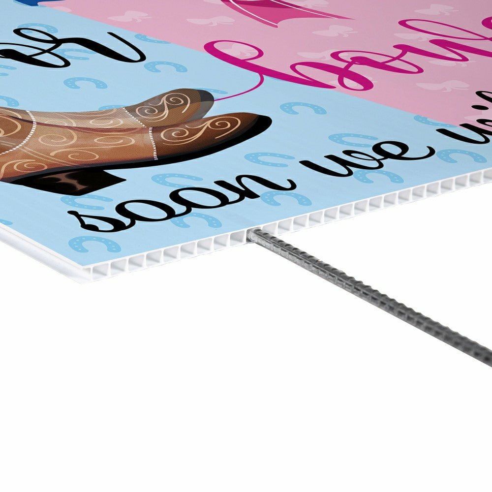 Plow & Hearth This Calls For Cake Yard Sign with H-Stake, "Boots Or Bows? We Will So