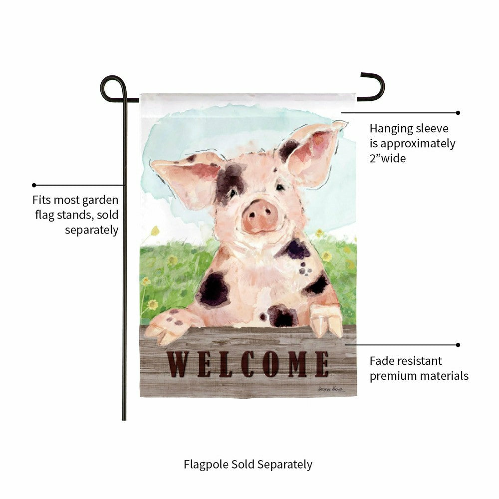 Plow & Hearth Spotted Pig Suede Garden Flag