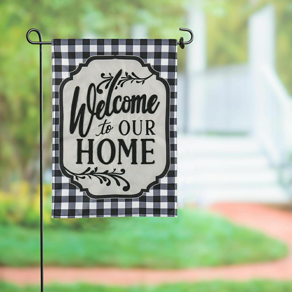 Plow & Hearth Classic Welcome Home Applique Garden Flag