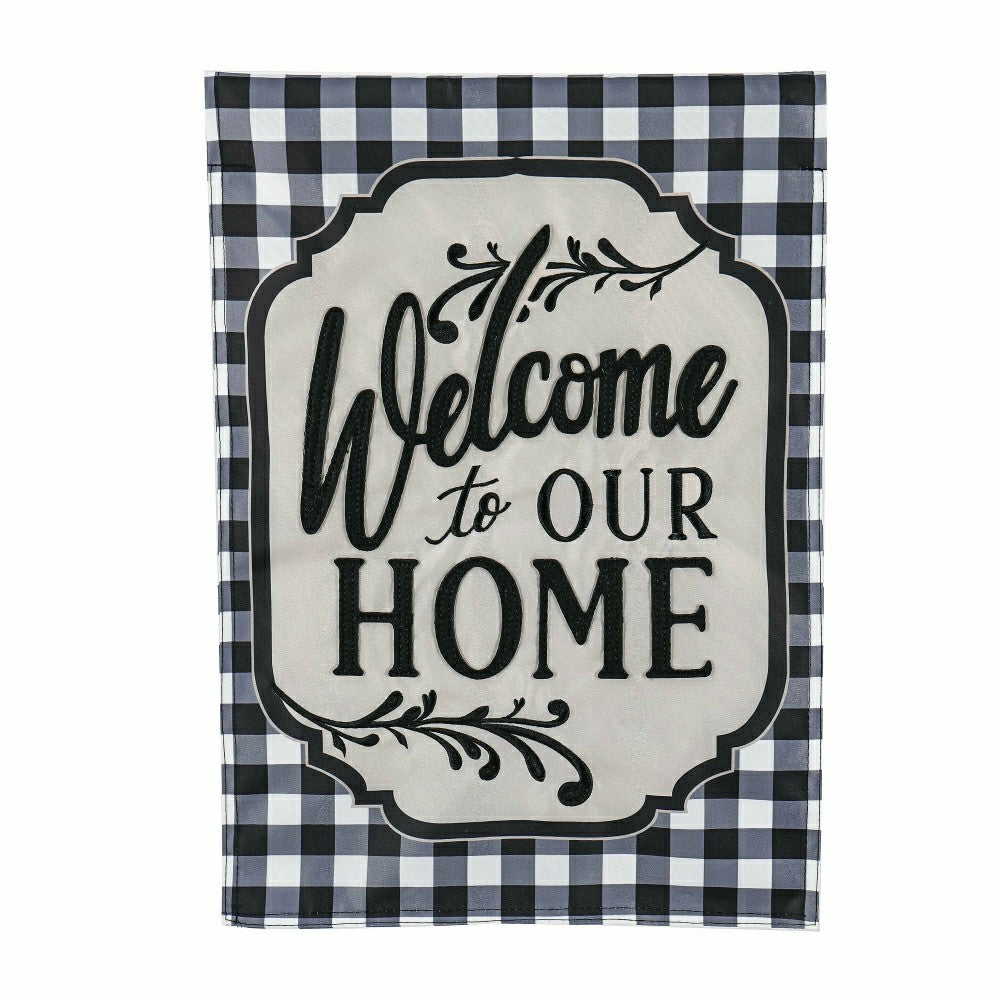 Plow & Hearth Classic Welcome Home Applique Garden Flag