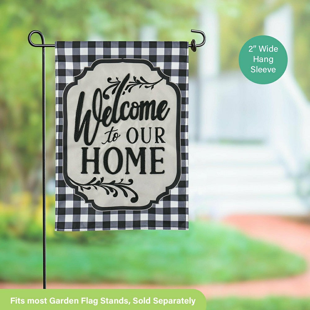Plow & Hearth Classic Welcome Home Applique Garden Flag