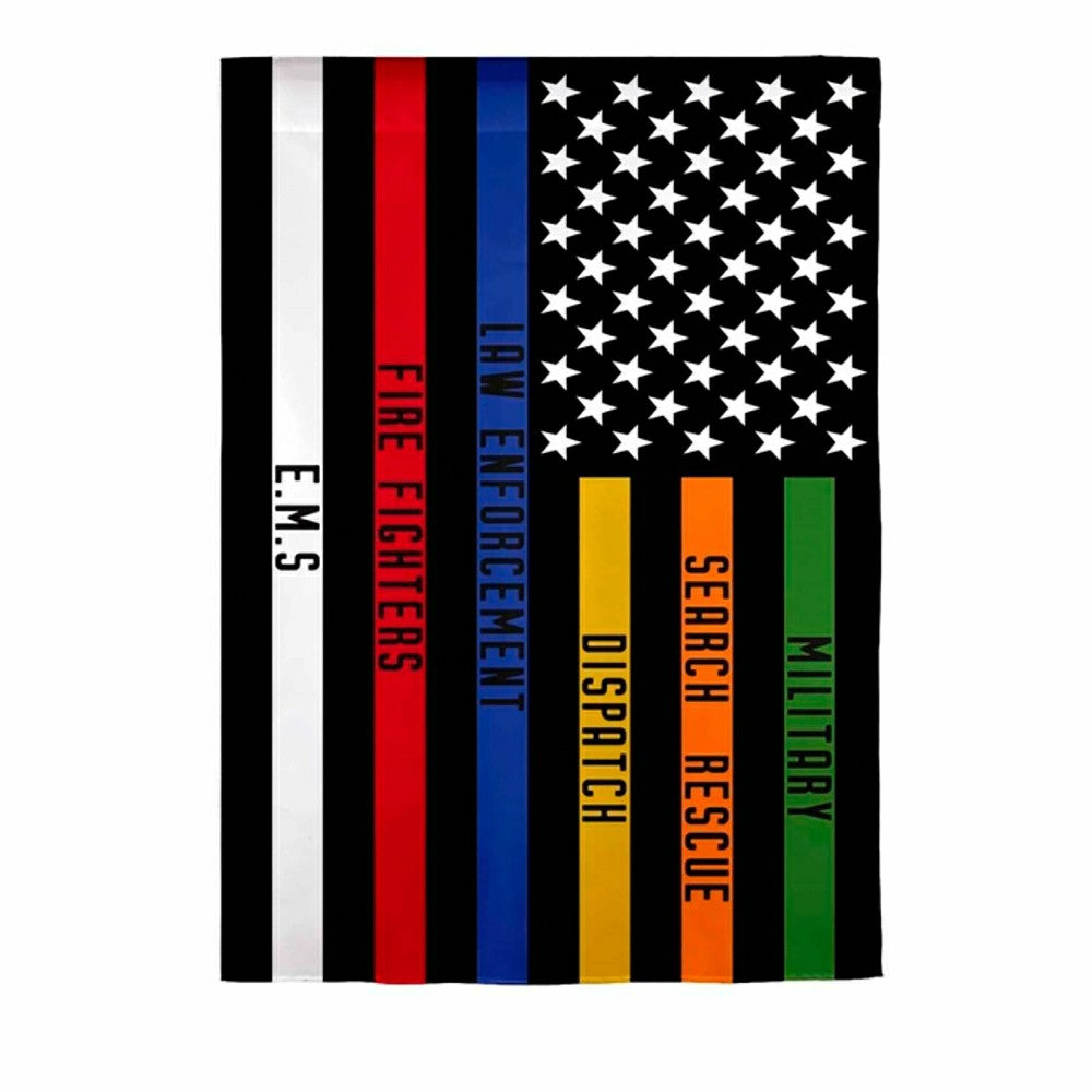 Plow & Hearth Responders Thin Line Garden Suede Flag