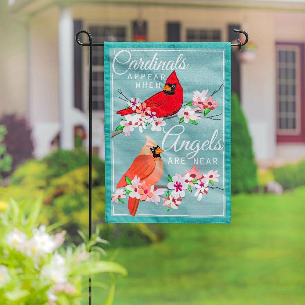 Plow & Hearth Angels are Near Linen Garden Flag