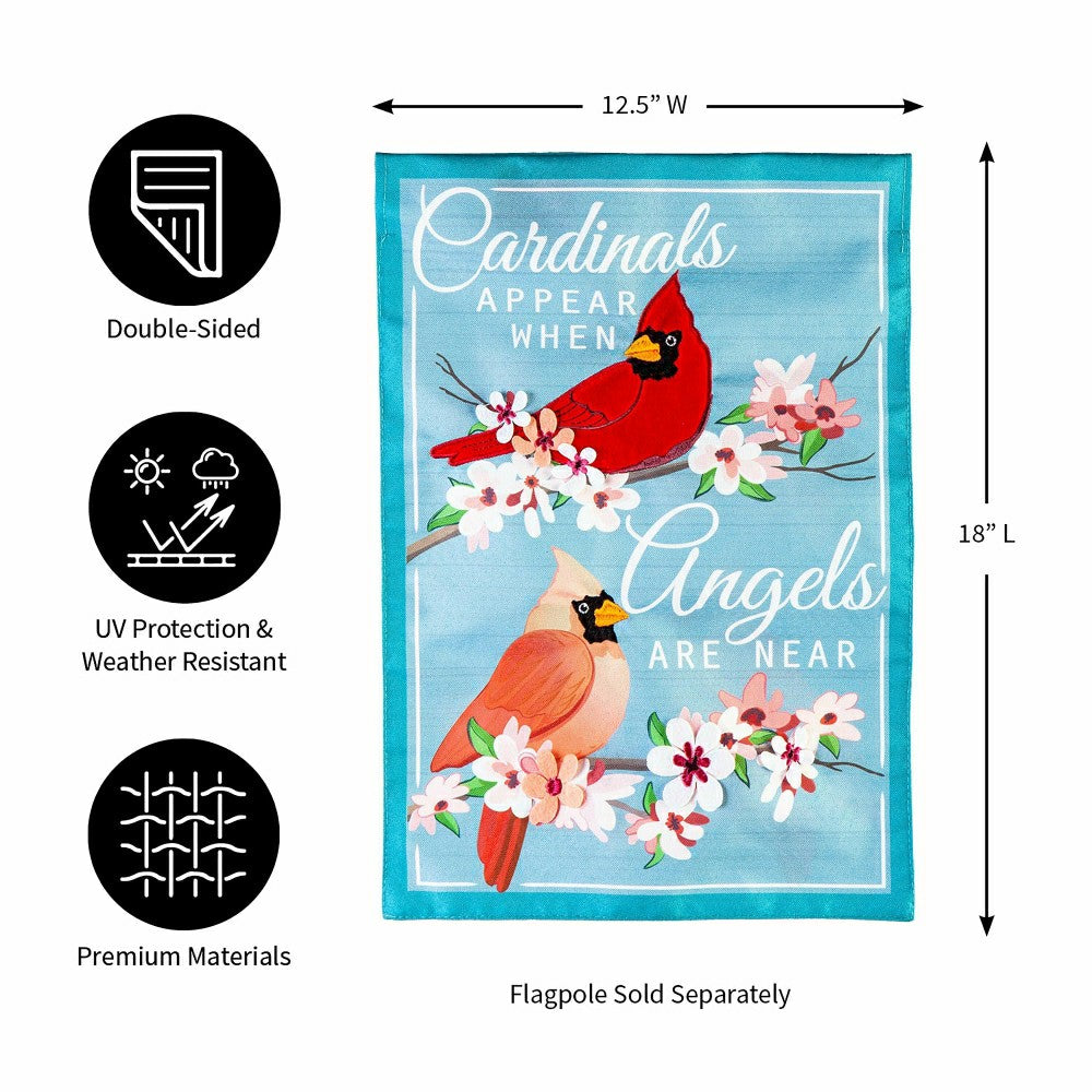 Plow & Hearth Angels are Near Linen Garden Flag