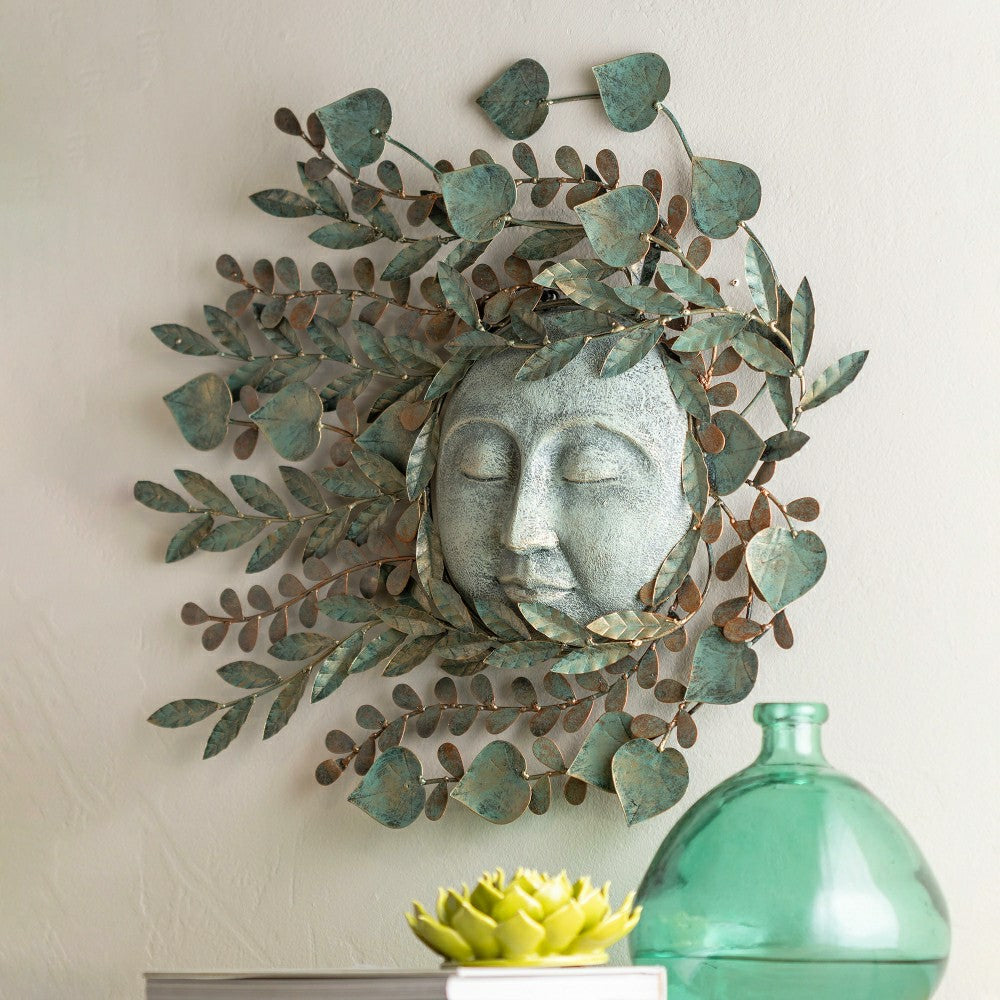 Plow & Hearth Metal Sun Face Wall Decor
