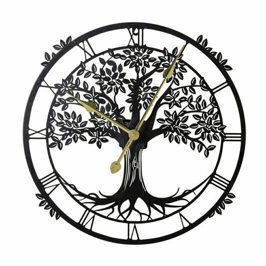 Plow & Hearth Petal & Plow Indoor Wall Decor, Metal, Tree Outdoor Clock, 20"