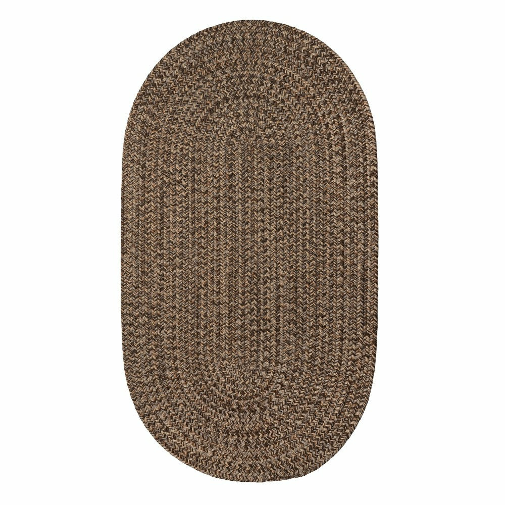 Plow & Hearth Indoor/Outdoor Oval Pine Creek Braided Polypropylene Rug, 3' x 5'
