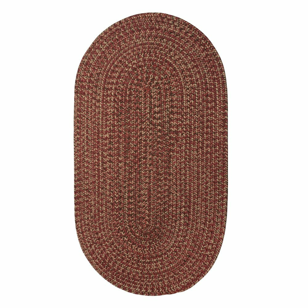 Plow & Hearth Indoor/Outdoor Oval Pine Creek Braided Polypropylene Rug, 2' x 3'