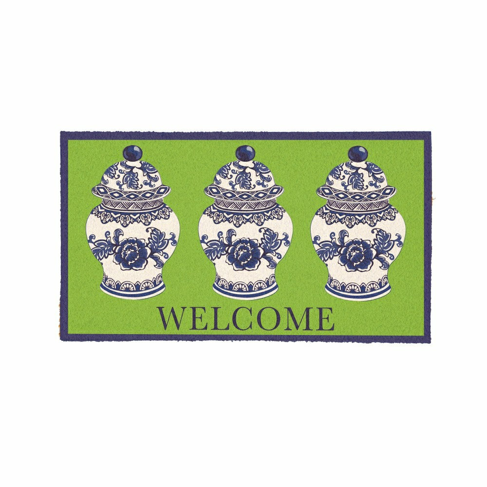 Plow & Hearth Chinoiserie Welcome Coir Mat