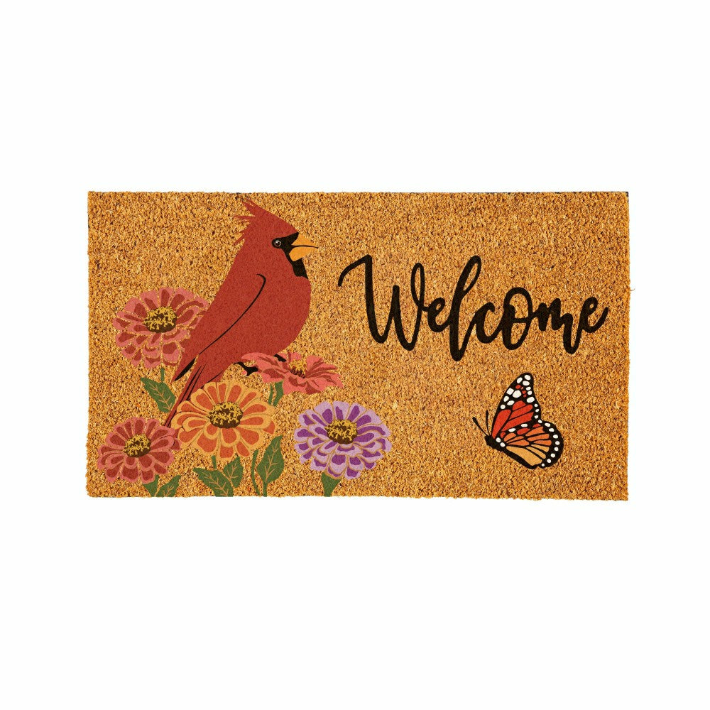 Plow & Hearth Spring Cardinal Time Coir Mat