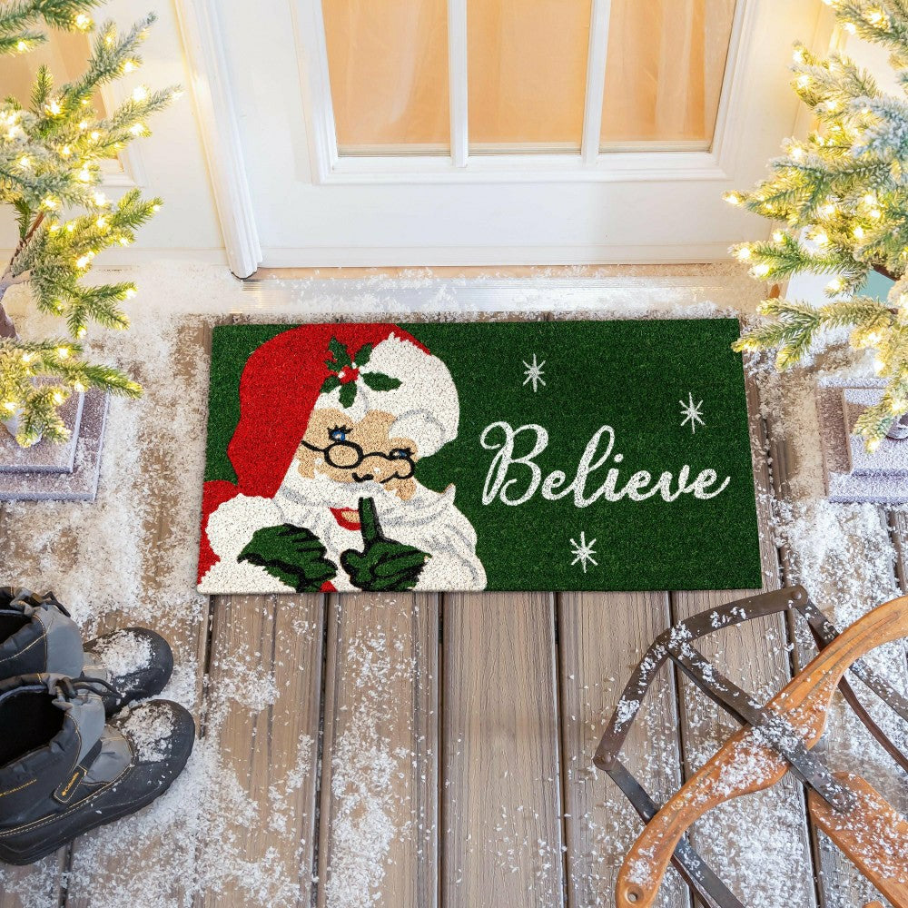 Plow & Hearth Traditional Santa Portrait Coir Mat