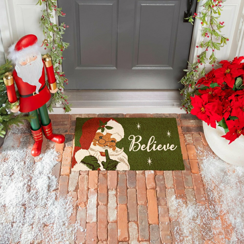 Plow & Hearth Traditional Santa Portrait Coir Mat