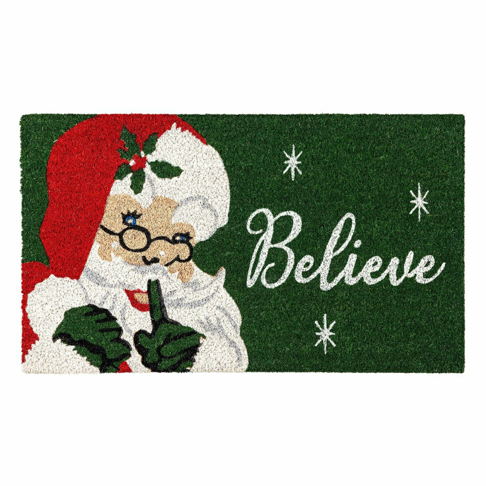 Plow & Hearth Traditional Santa Portrait Coir Mat