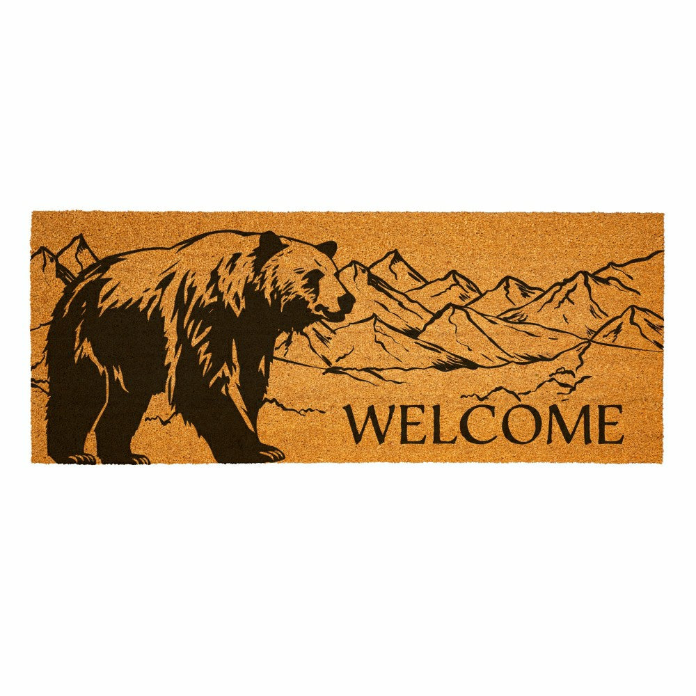 Plow & Hearth EG Studio Northwoods Foggy Trees Landscape Coir Mat (60x24)