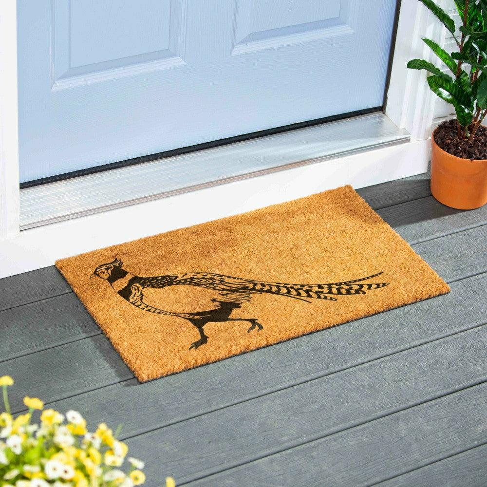 Plow & Hearth EG Studio Northwoods Pheasant Coir Mat (28x16)