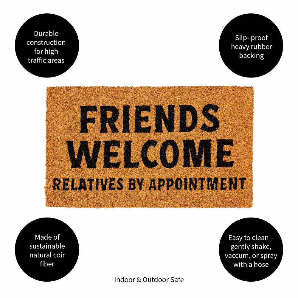 Plow & Hearth Friends Welcome Coir Mat