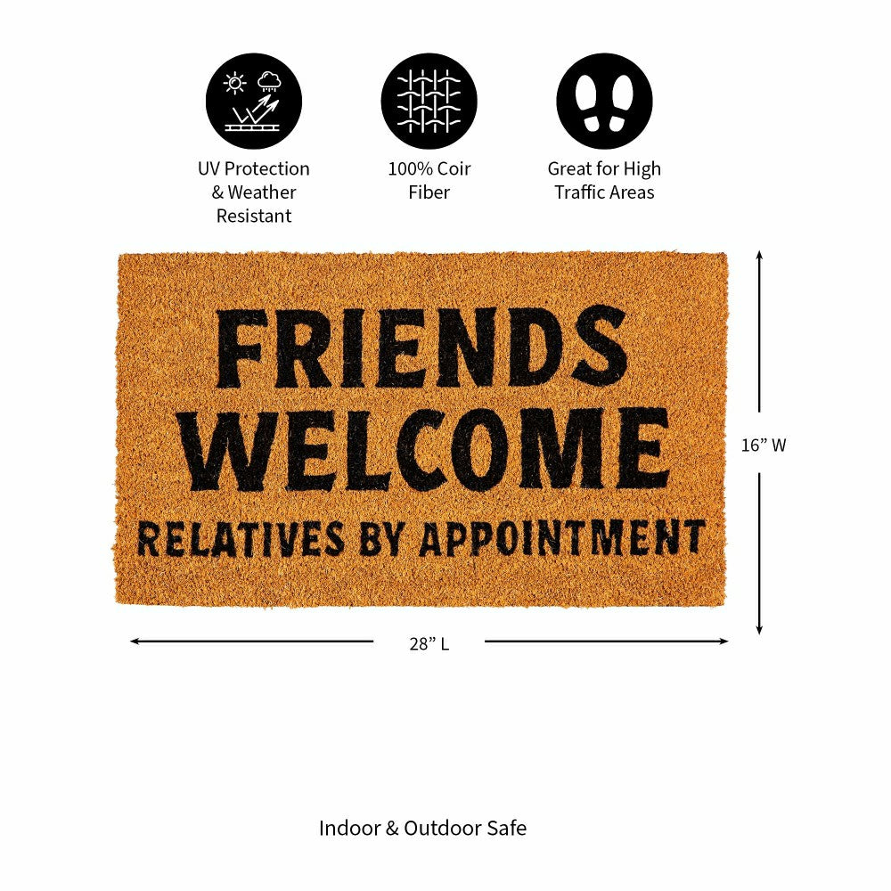 Plow & Hearth Friends Welcome Coir Mat