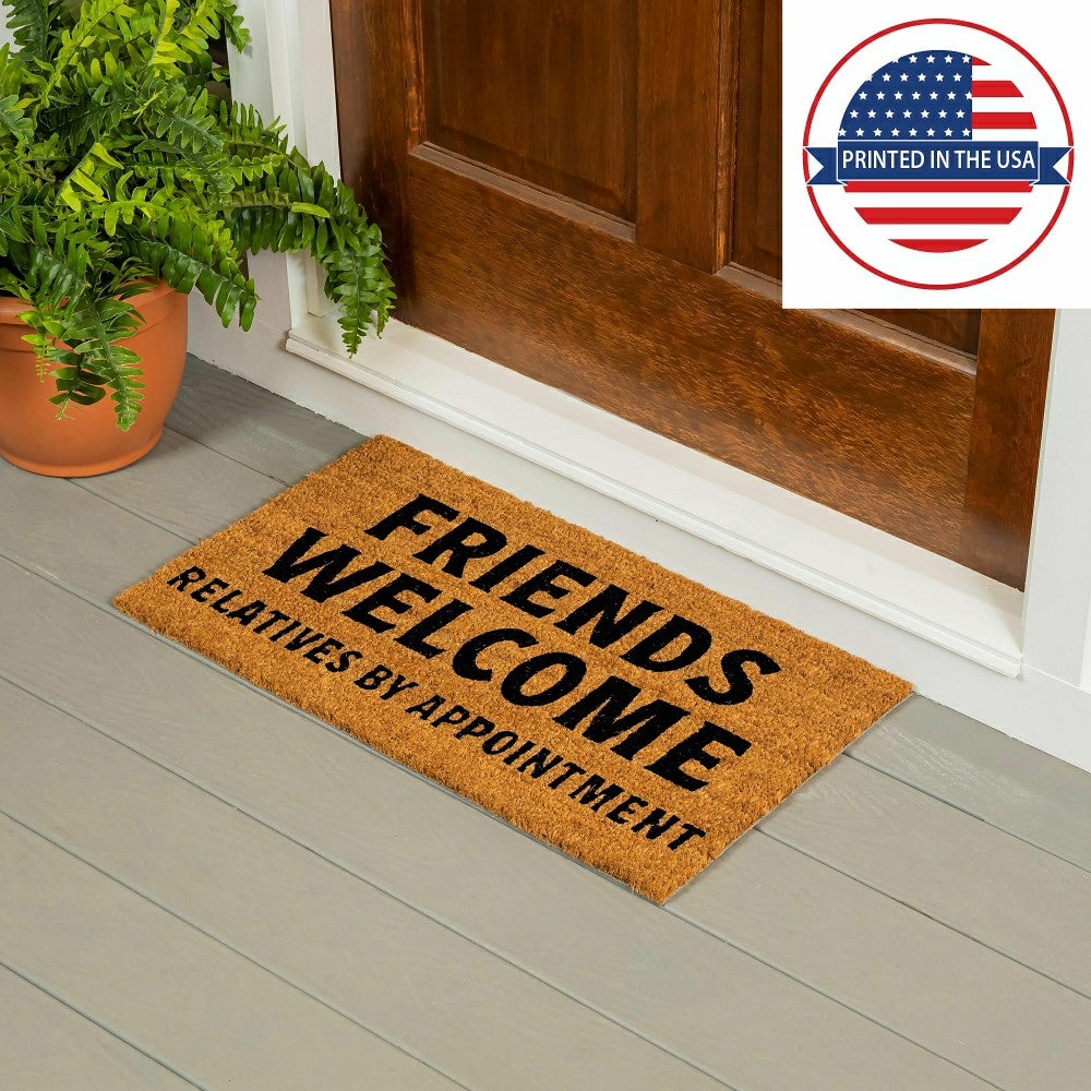 Plow & Hearth Friends Welcome Coir Mat