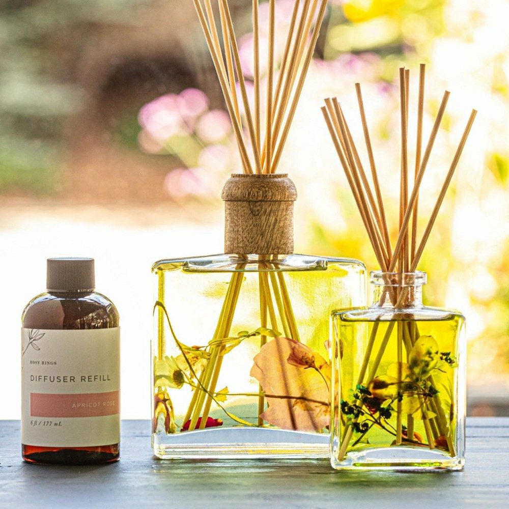 Plow & Hearth Signature Botanical Reed Diffuser - Apricot Rose
