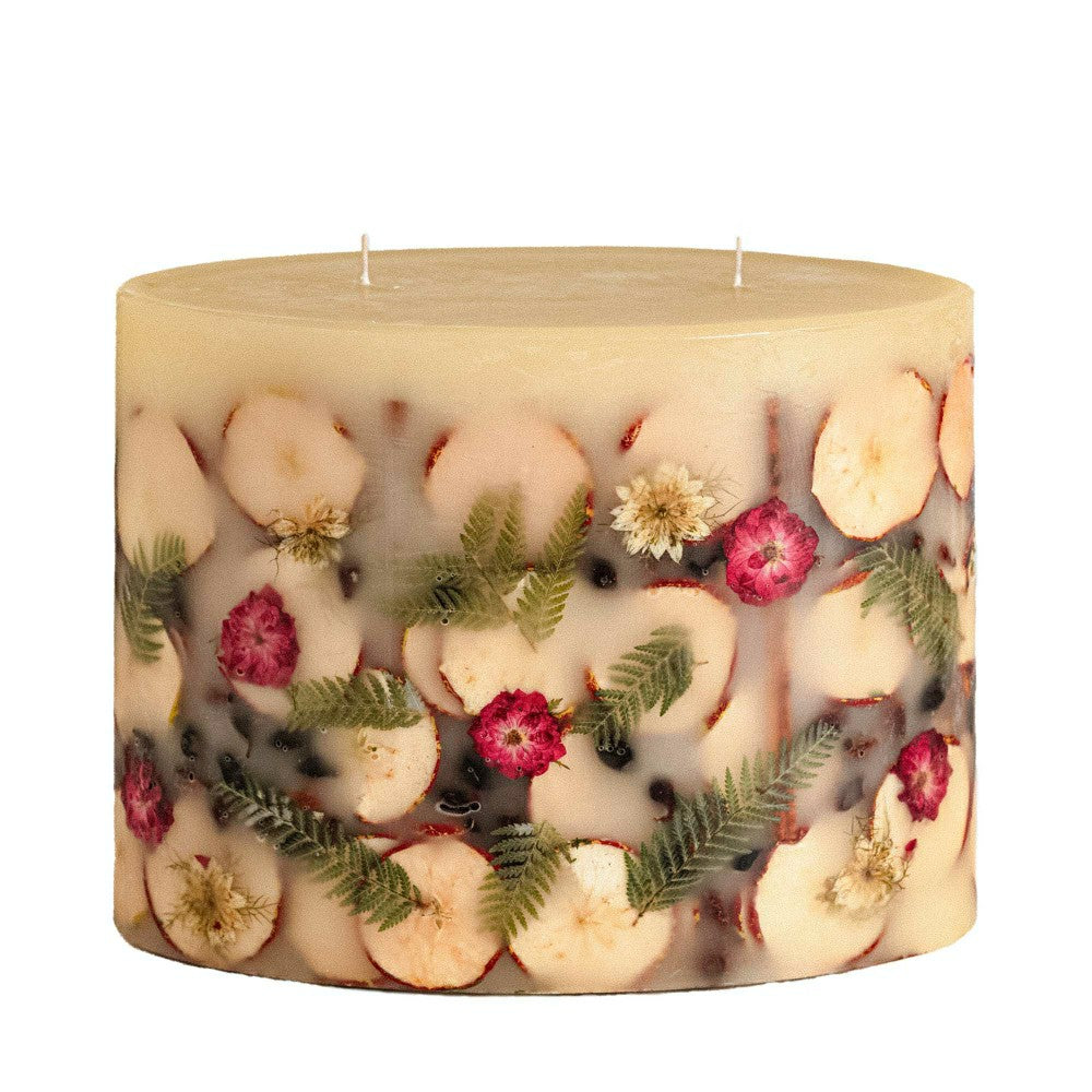 Plow & Hearth Centerpiece Botanical Candle - Spicy Apple