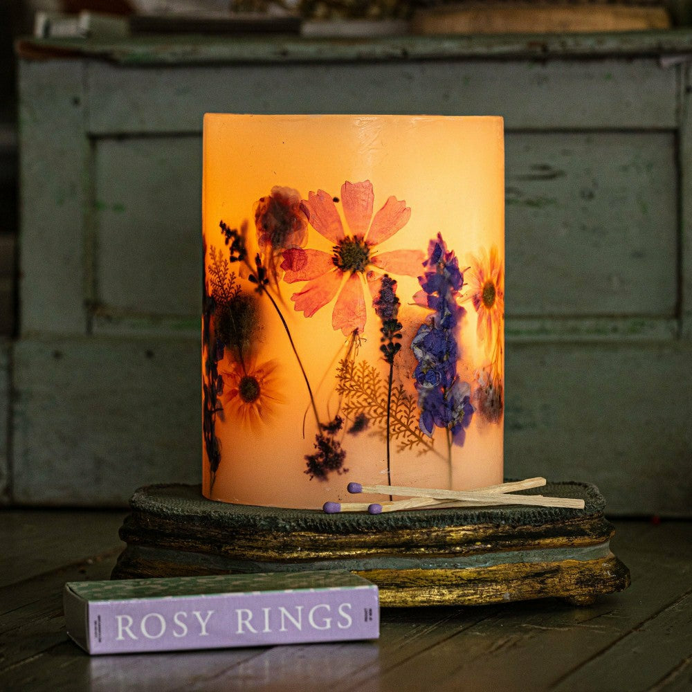 Plow & Hearth Roman Lavender Small Round Botanical Candle