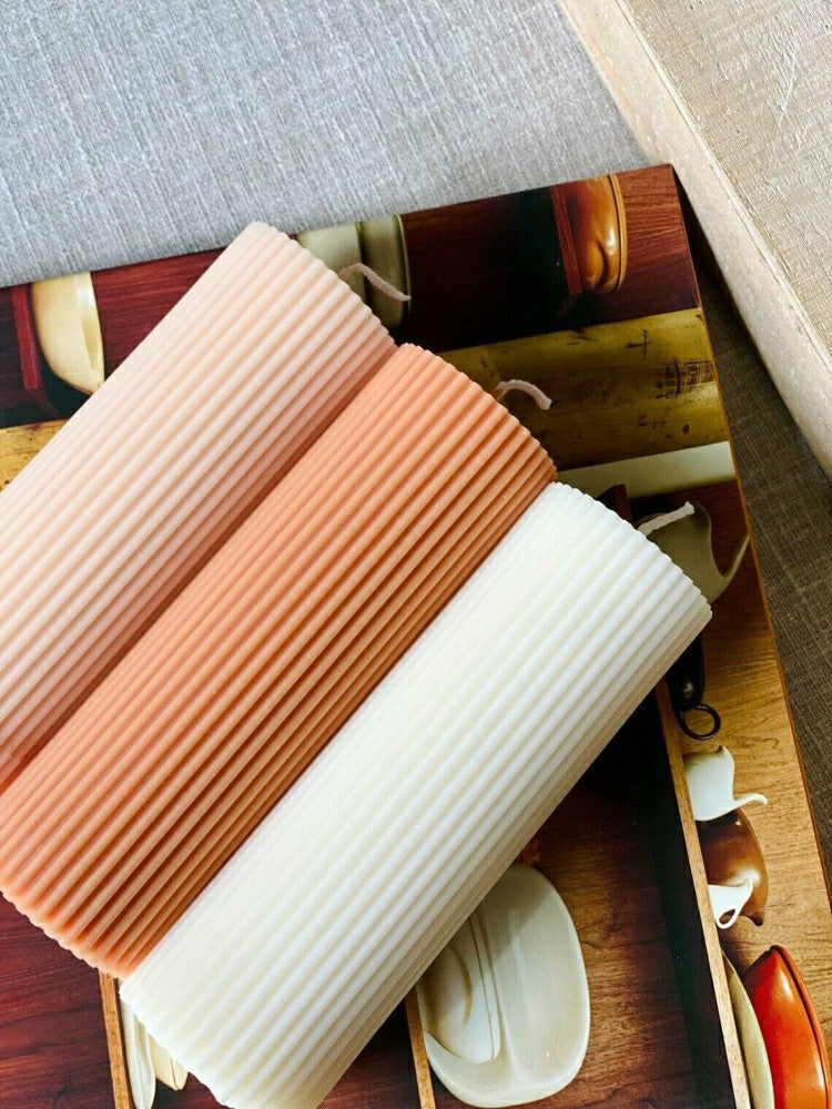 Plow & Hearth Minimalist Ribbed Candles