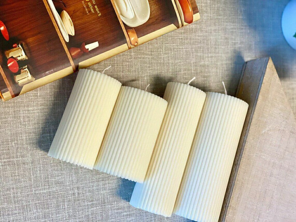 Plow & Hearth Minimalist Ribbed Candles