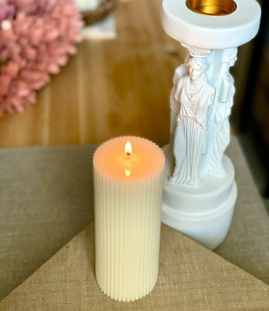 Plow & Hearth Minimalist Ribbed Candles