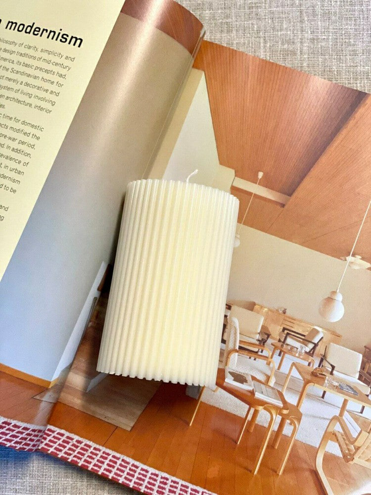Plow & Hearth Minimalist Ribbed Candles