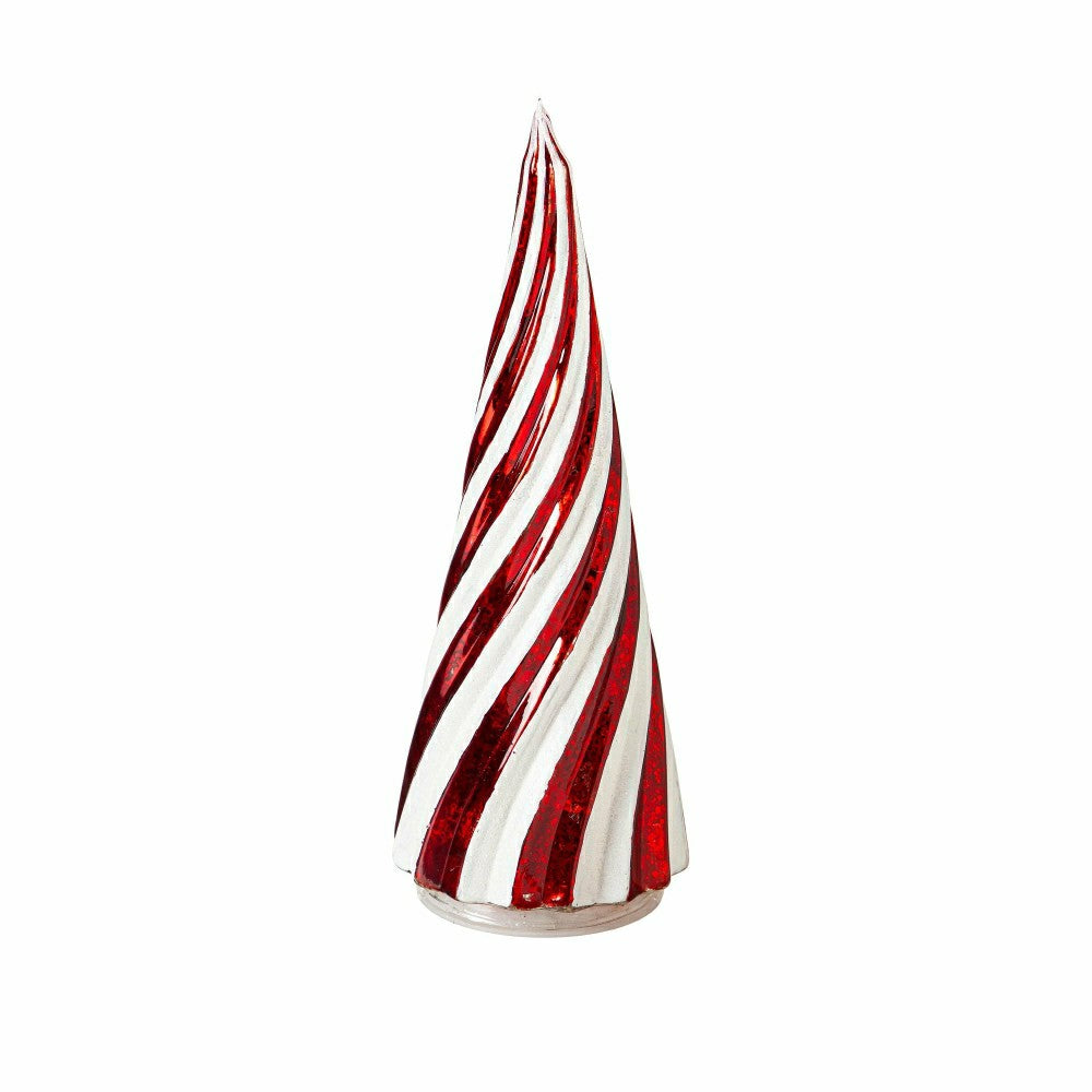 Plow & Hearth Lighted Candy Cane Striped Trees, Set of 2
