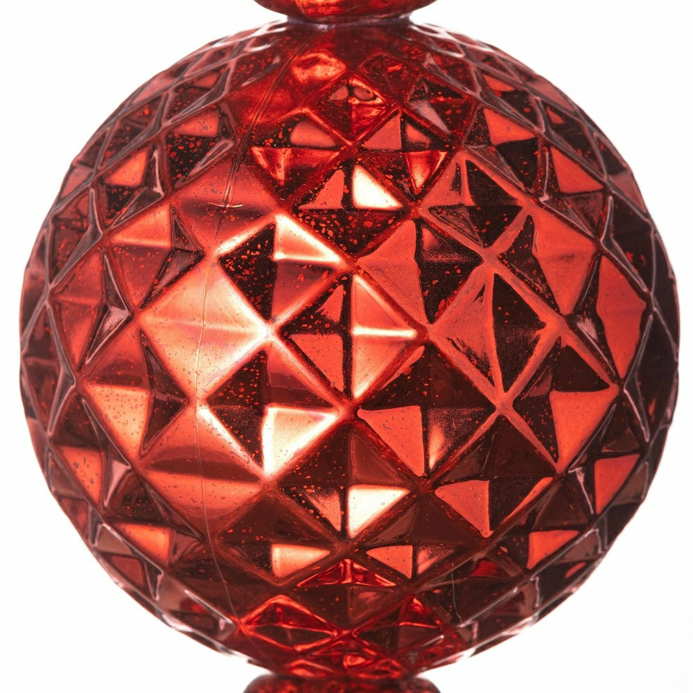 Plow & Hearth Indoor/Outdoor Shatterproof Holiday Lighted Large Finial Hanging Ornam